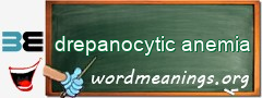 WordMeaning blackboard for drepanocytic anemia